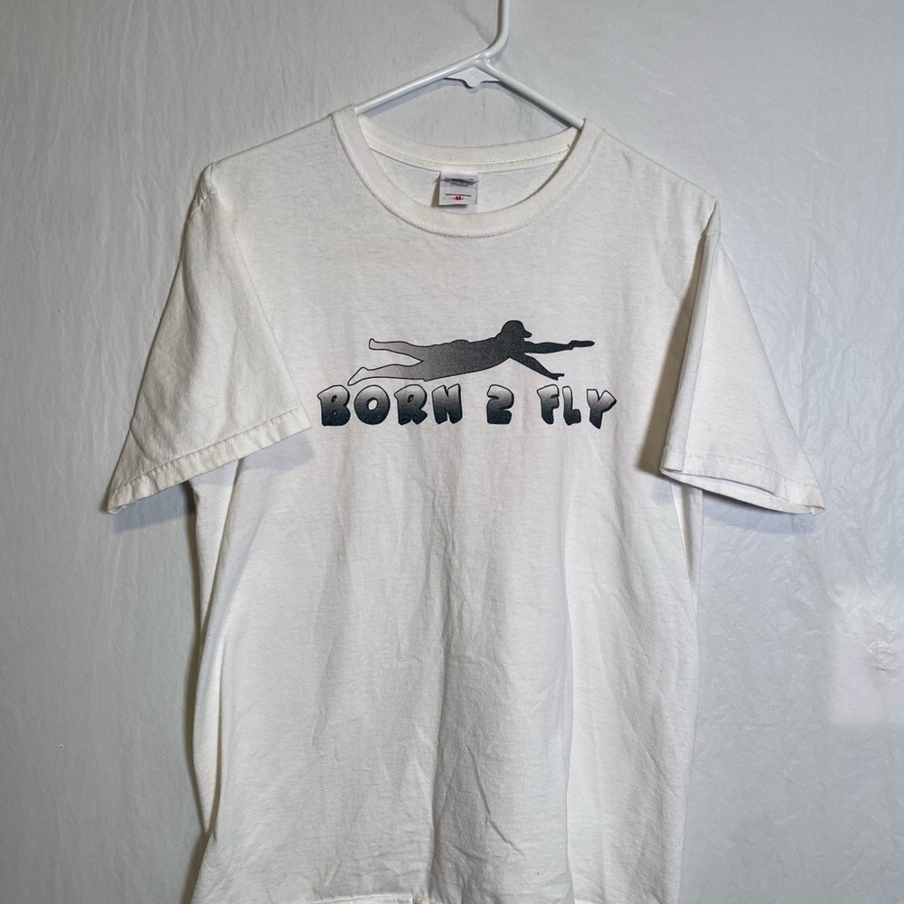 Vintage Anvil White Born 2 Fly Tee